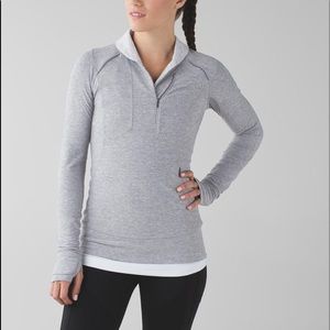 Lululemon Think Fast Gray Pullover 1/4 Zip Size 4